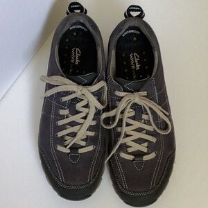 Clarks leather WaveWalk walking shoes-blue